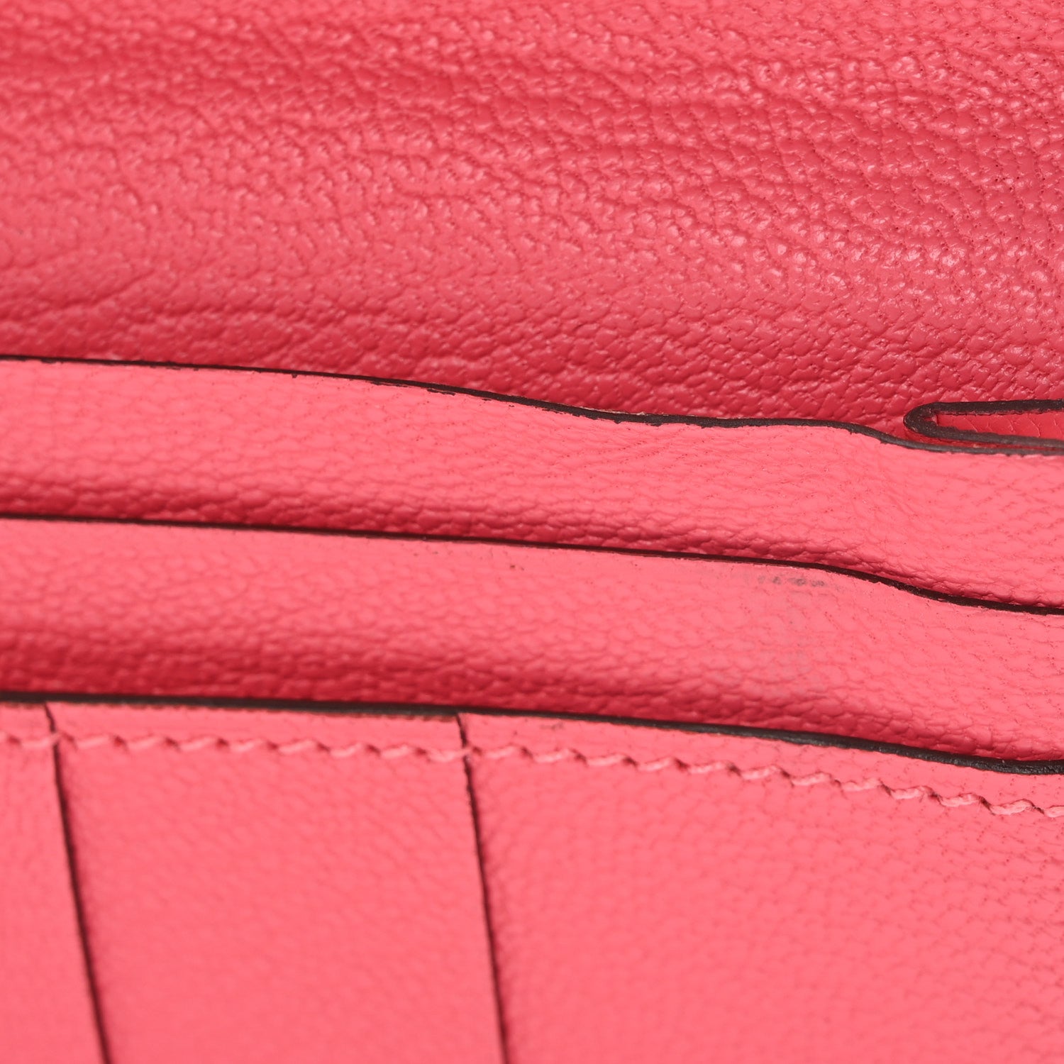 Hermes Chevre Mysore Bearn Gusset Wallet Rose Lipstick 8 of 12