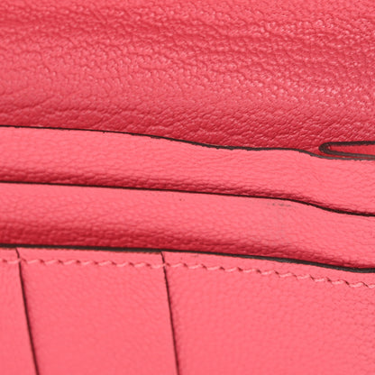Hermes Chevre Mysore Bearn Gusset Wallet Rose Lipstick 8 of 12