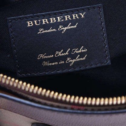 Burberry Derby Calfskin House Check Milverton Satchel Tan 6 of 9