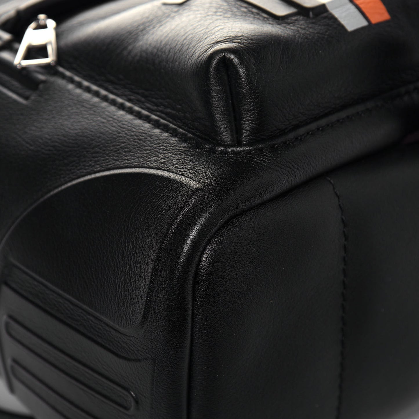 Lambskin Spaceship Embossed Palm Springs Backpack PM Black
