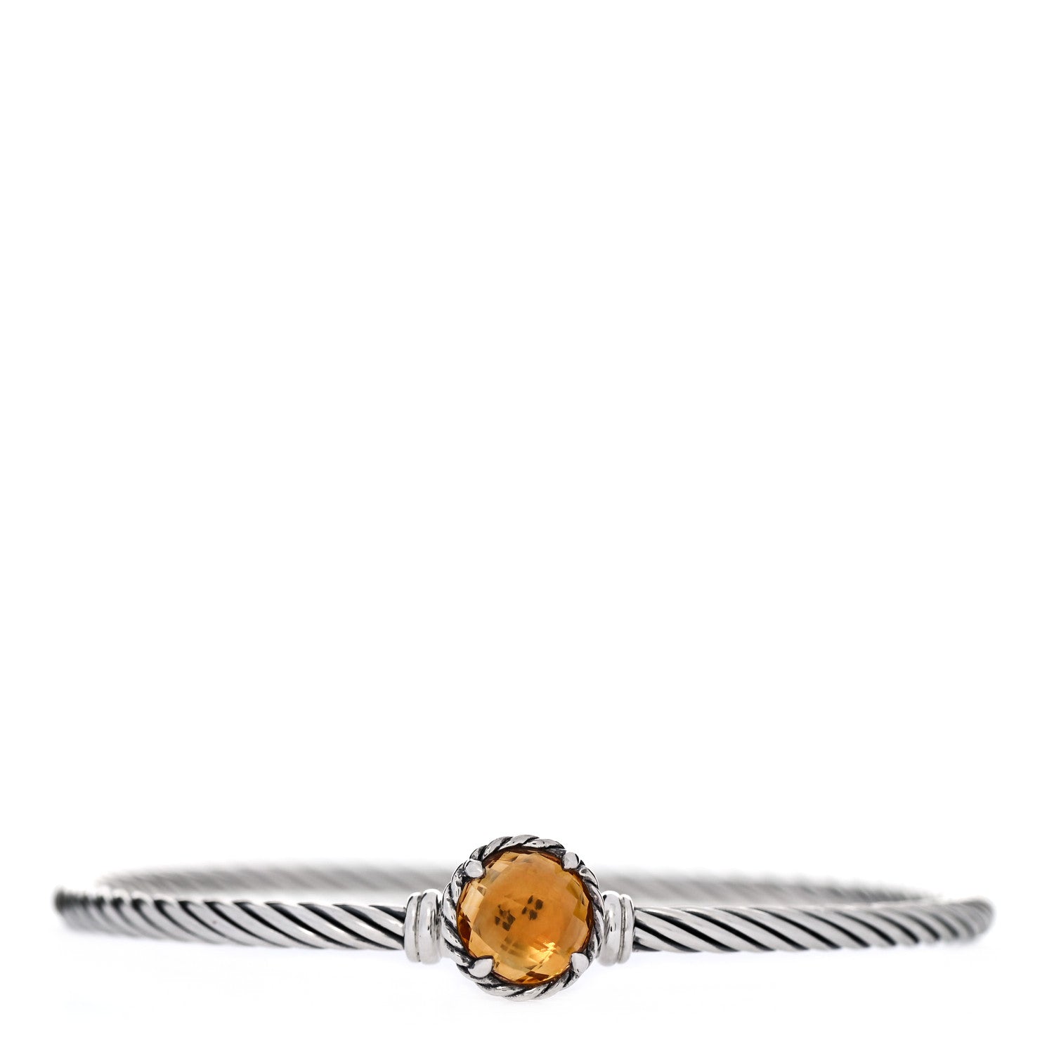 David Yurman Sterling Silver Citrine 3mm Chatelaine Bracelet 1 of 4