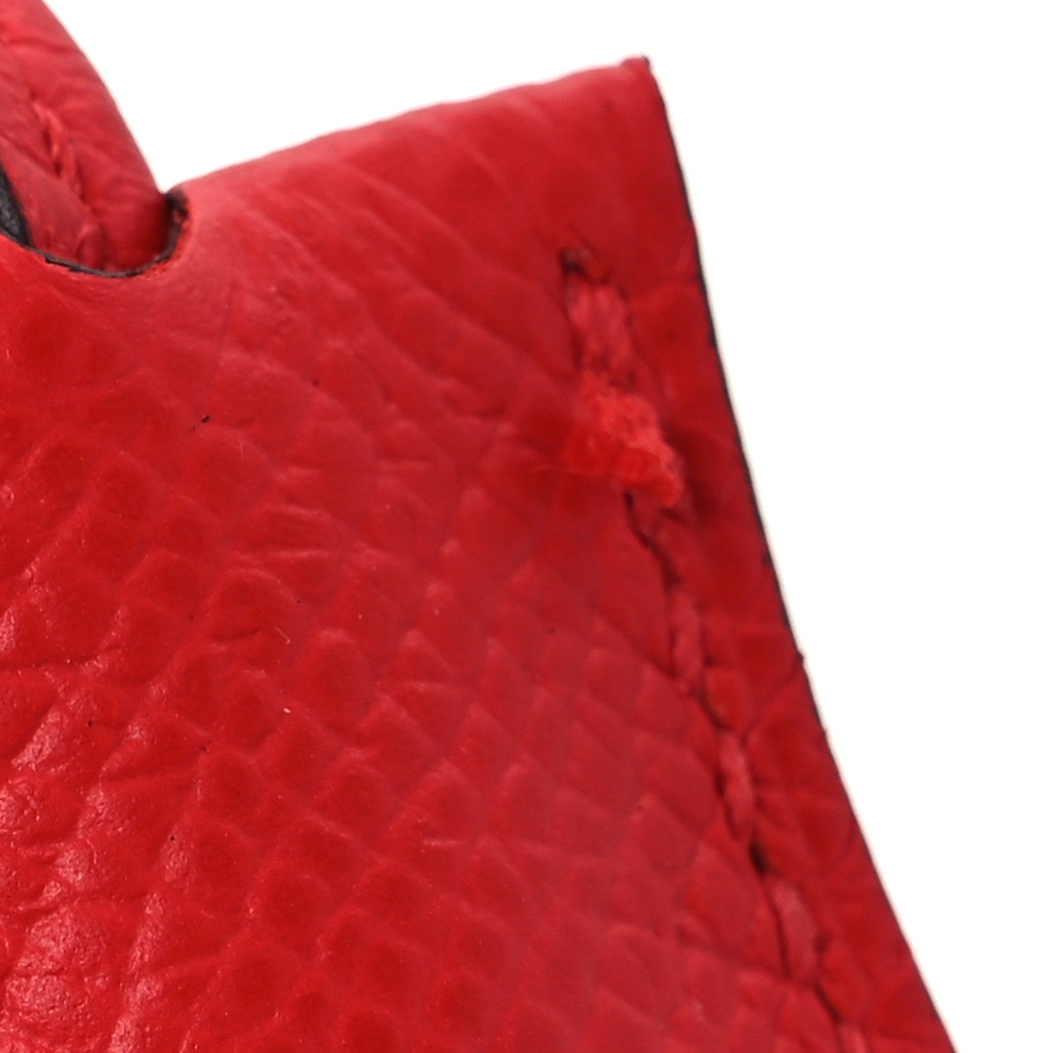 Hermes Epsom Lock and Key Clochette Set  Rouge De Cour 5 of 5