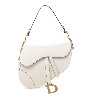 Christian Dior Grained Calfskin Saddle Bag White 1 of 10