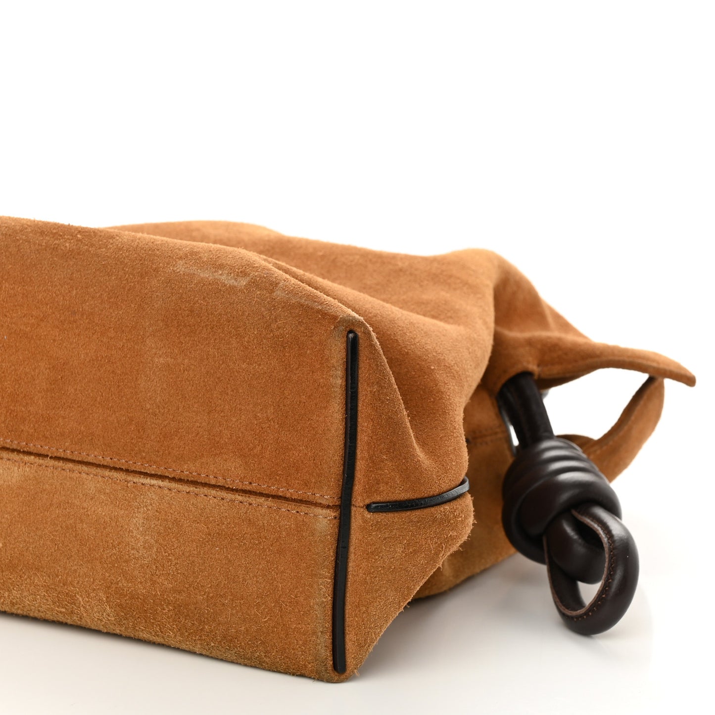 Suede Flamenco Knot Bag Tan