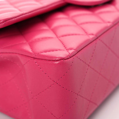 Chanel Lambskin Quilted Medium Double Flap Dark Pink 5 of 11