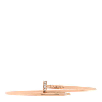 Cartier 18K Pink Gold Diamond Small Juste Un Clou Bracelet 17 1 of 4