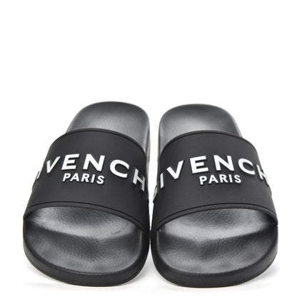 Givenchy Rubber Logo Pool Slide Sandals 39 Black 4 of 10