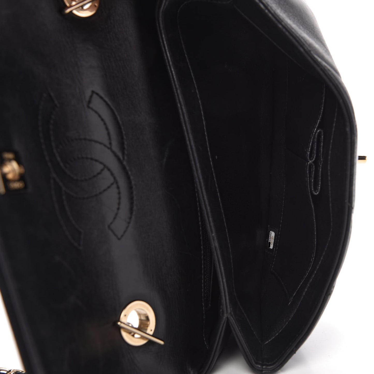 Lambskin Quilted Medium Trendy CC Flap Black