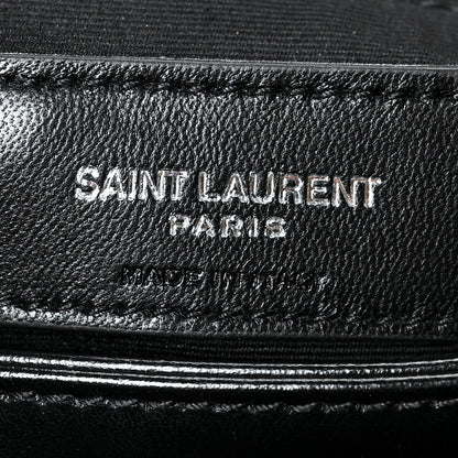 Saint Laurent Calfskin Y Quilted Monogram Toy Loulou Crossbody Bag Black 6 of 10