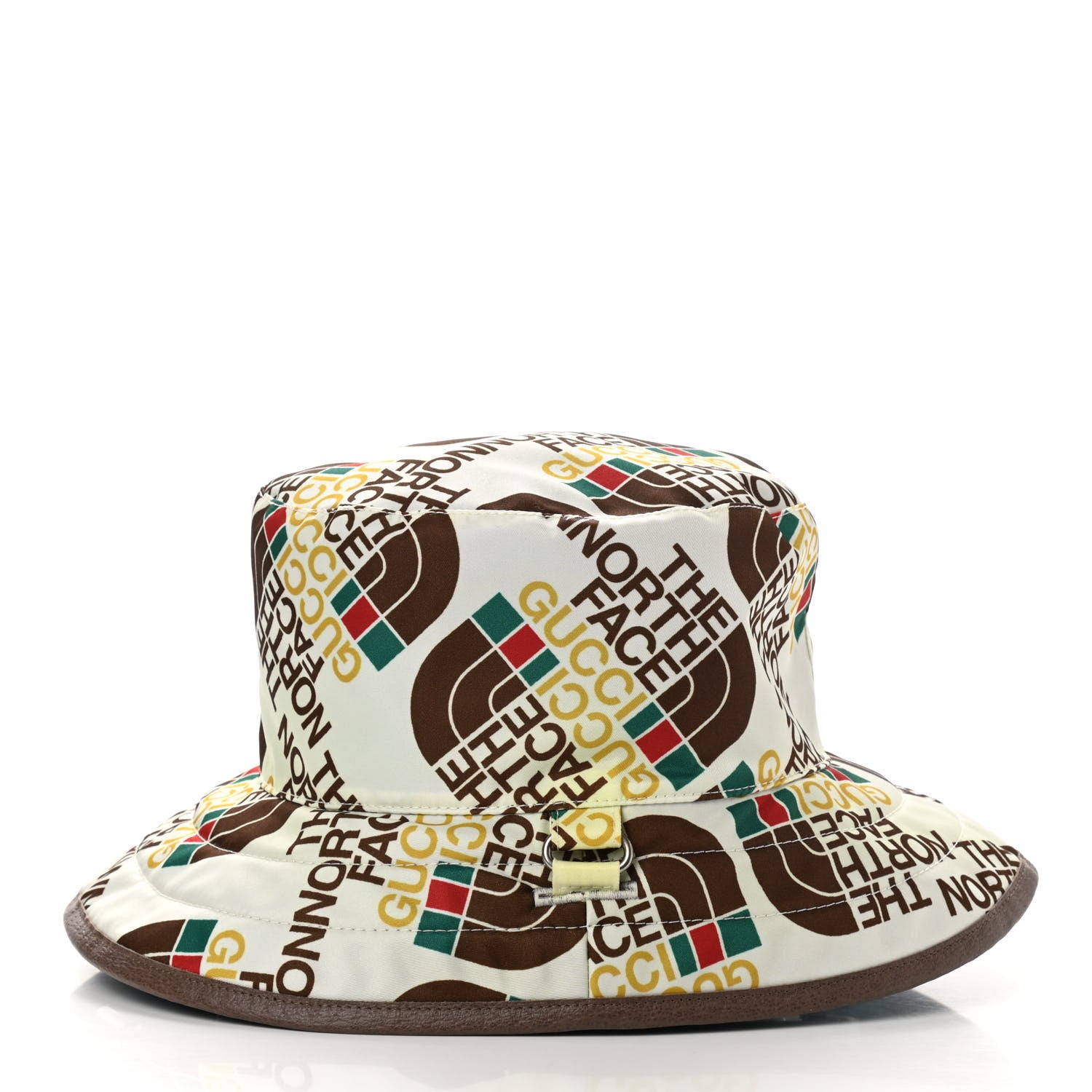Gucci X THE NORTH FACE Nylon Reversible Self-Tie Bucket Hat L Beige Sky Blue 4 of 10