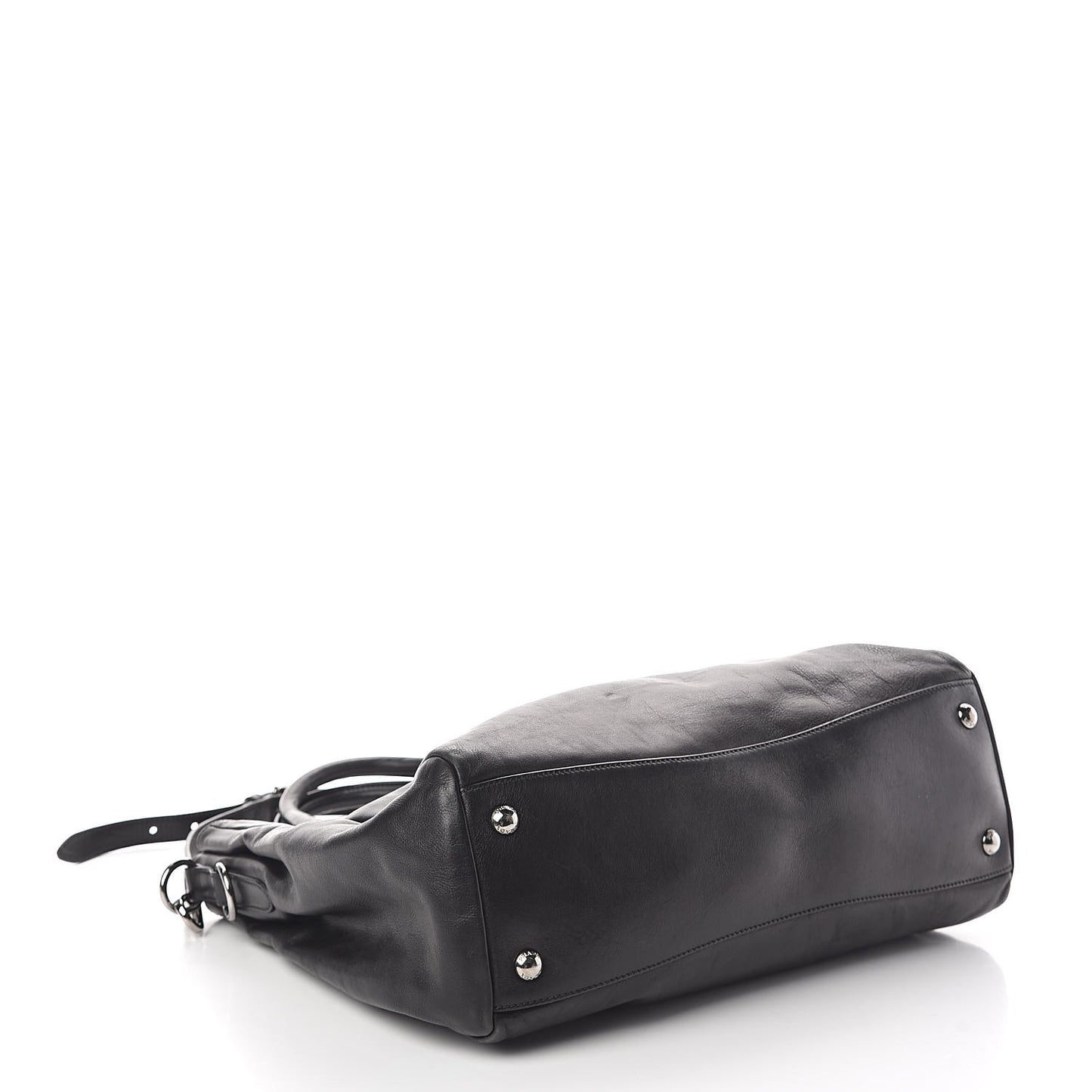 Soft Calfskin Shoulder Bag Black