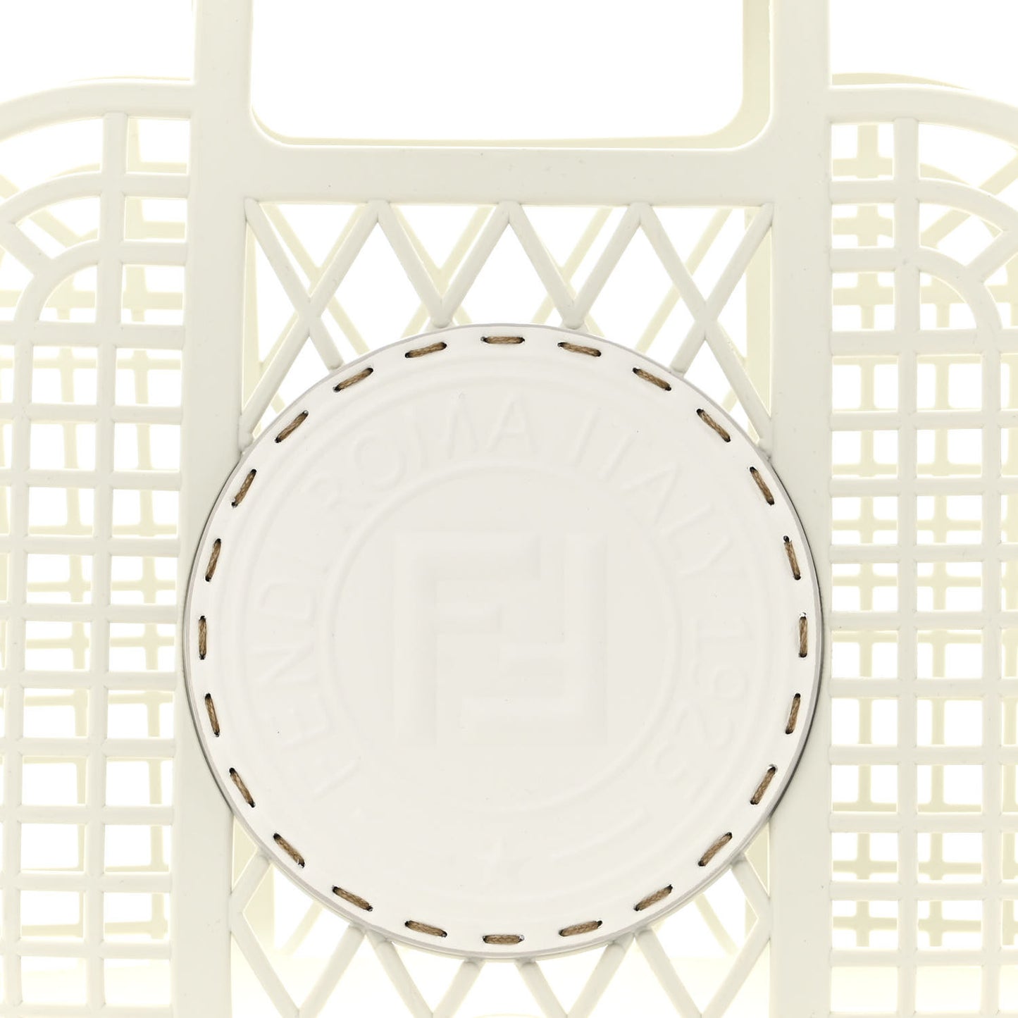 Recycled Plastic Vitello Liberty Matte Small Fendi Basket White Ice
