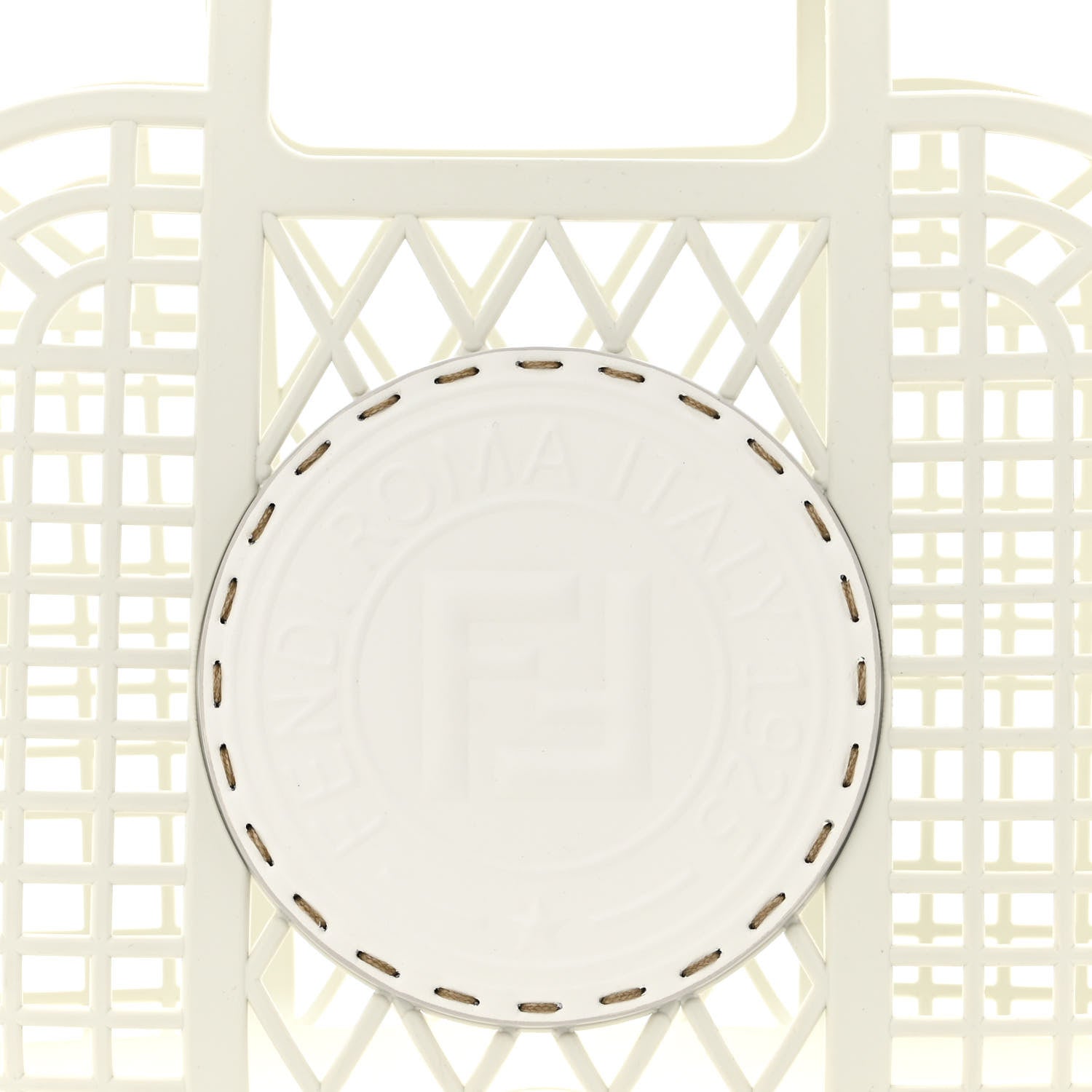 Fendi Recycled Plastic Vitello Liberty Matte Small Fendi Basket White Ice 9 of 11