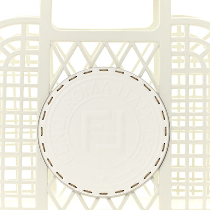 Fendi Recycled Plastic Vitello Liberty Matte Small Fendi Basket White Ice 9 of 11
