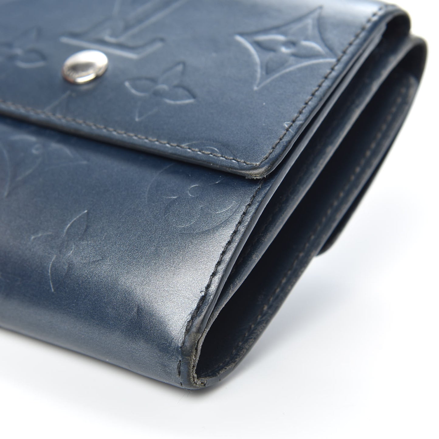 Mat Monogram Elise Wallet Blue