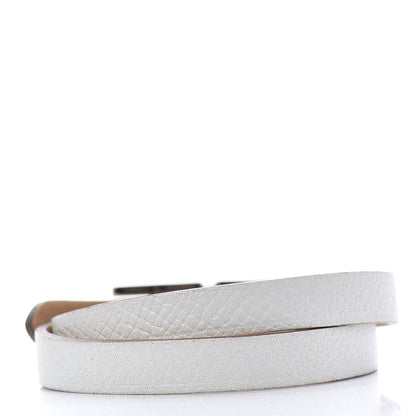 Hermes Epsom Behapi Double Tour Bracelet XS White 3 of 4
