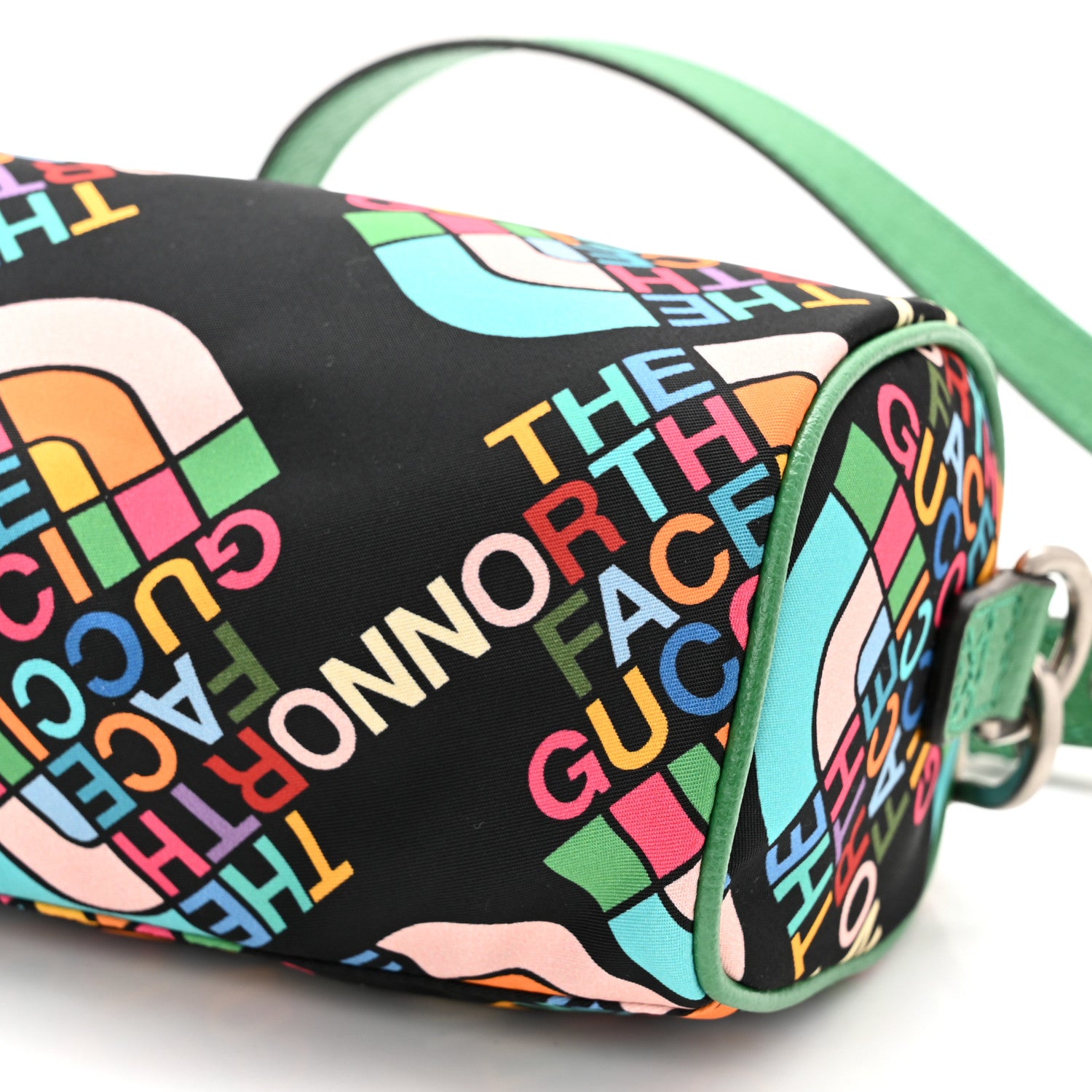 Gucci X THE NORTH FACE Econyl Nylon Barrel Shoulder Bag Black Multicolor 11 of 11