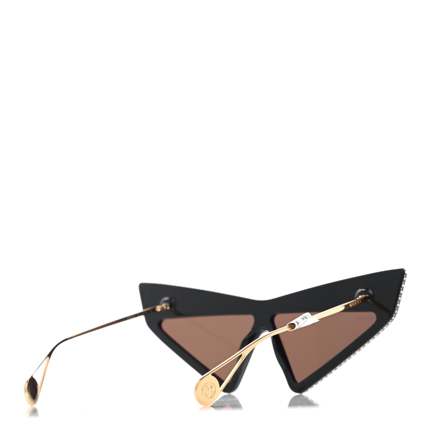 Gucci Acetate Crystal Geometric Sunglasses GG0430S Black 4 of 10