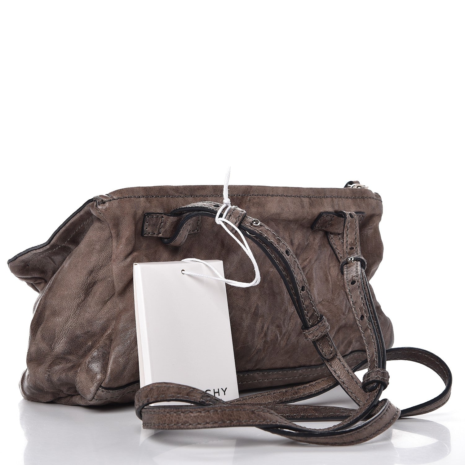Givenchy Tumbled Sheepskin Mini Pandora Charcoal 3 of 10