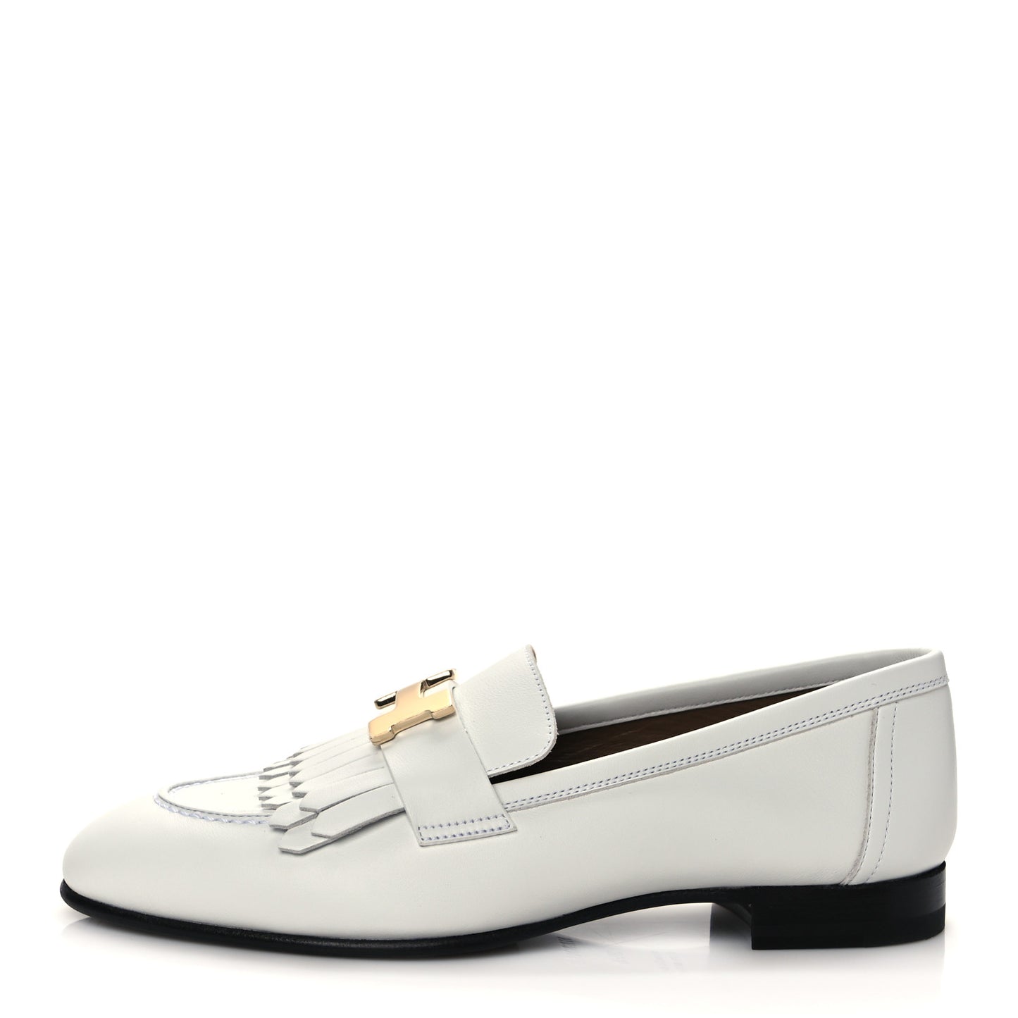 Calfskin Womens Royal Loafers 35.5 White