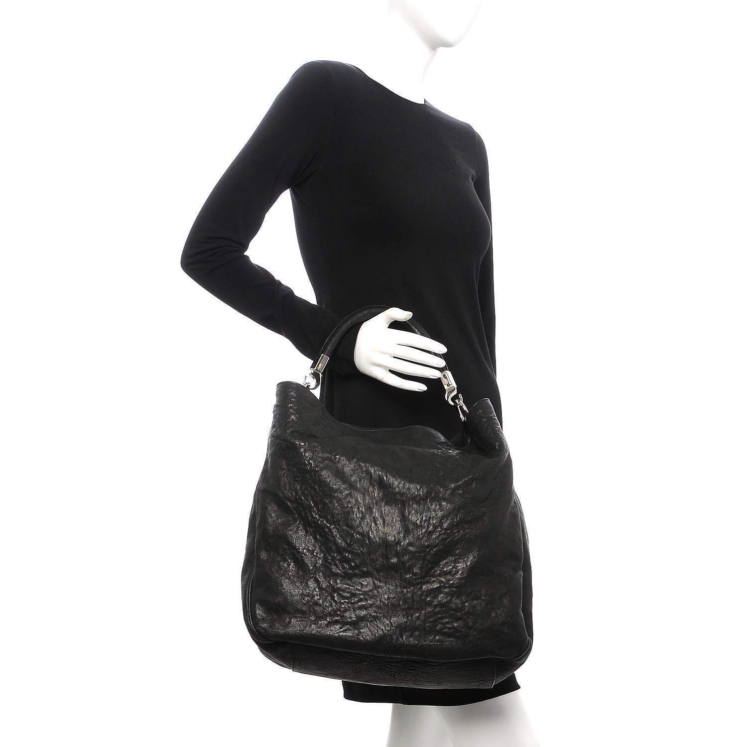 Saint Laurent Sheepskin Large Roady Hobo Black 2 of 11