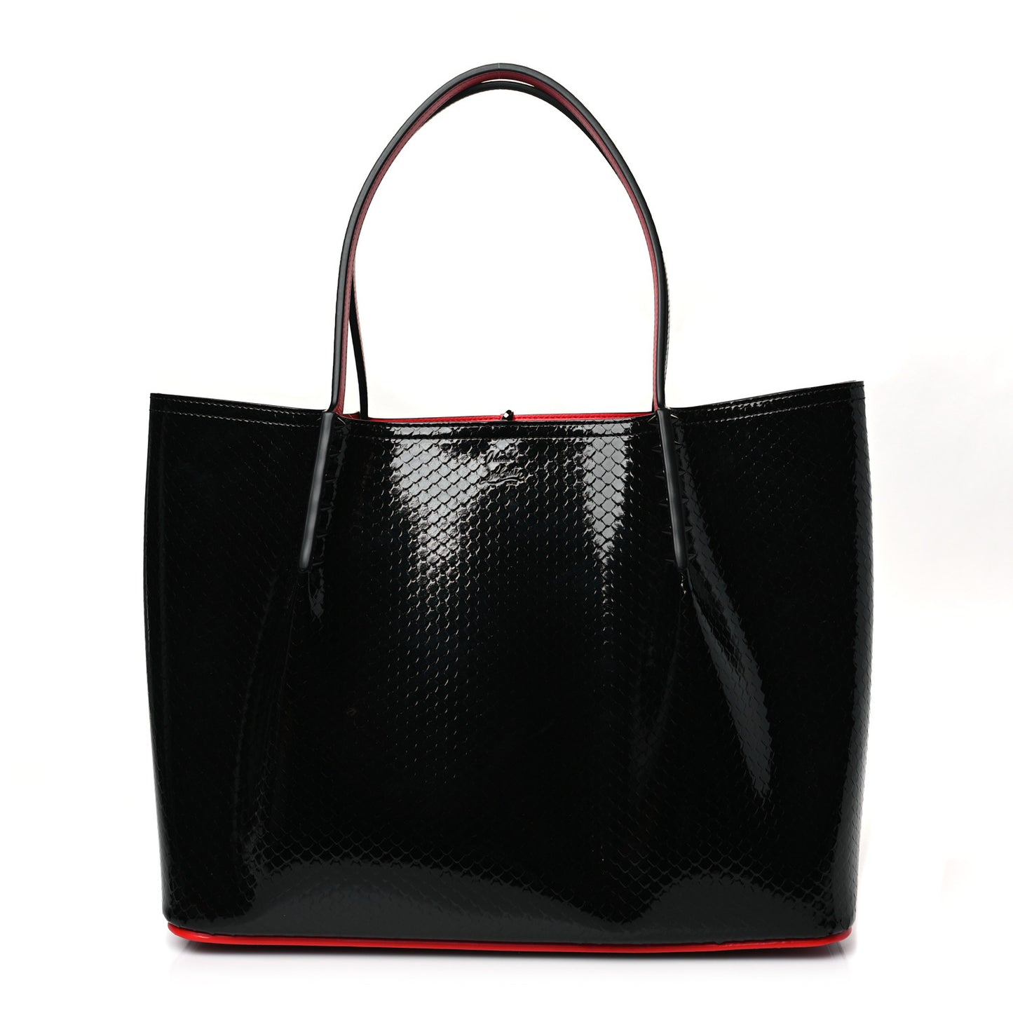 Calfskin Crocodile Embossed Spikes Large Cabarock Black