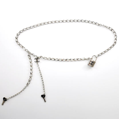 Chanel Chain Lock Charm Belt Silver 1 of 5