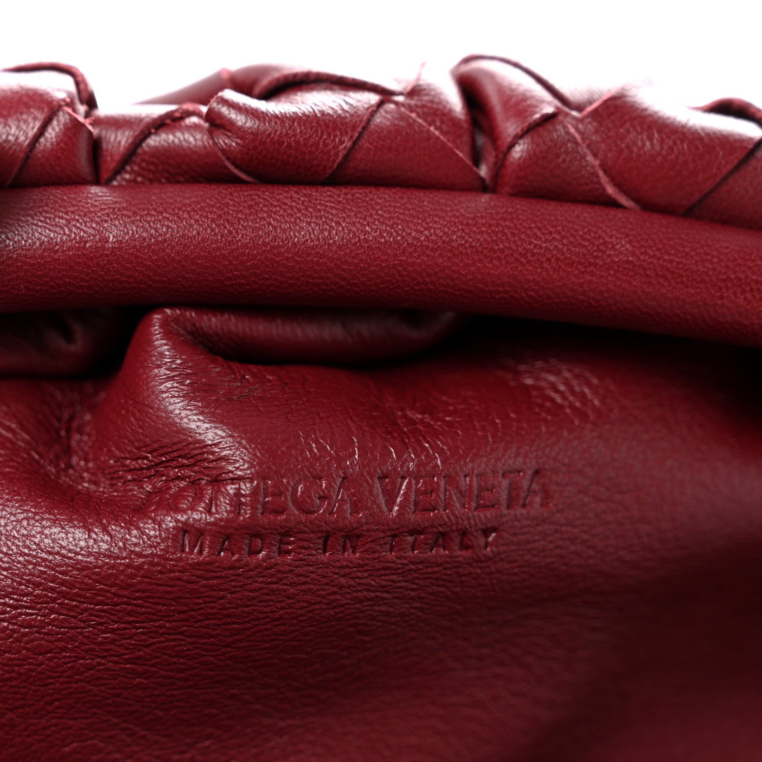 Bottega Veneta Nappa Maxi Intrecciato The Pouch Oversized Clutch Bordeaux 6 of 11