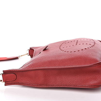 Hermes Taurillon Clemence Evelyne GM Rouge Vif 17 of 18