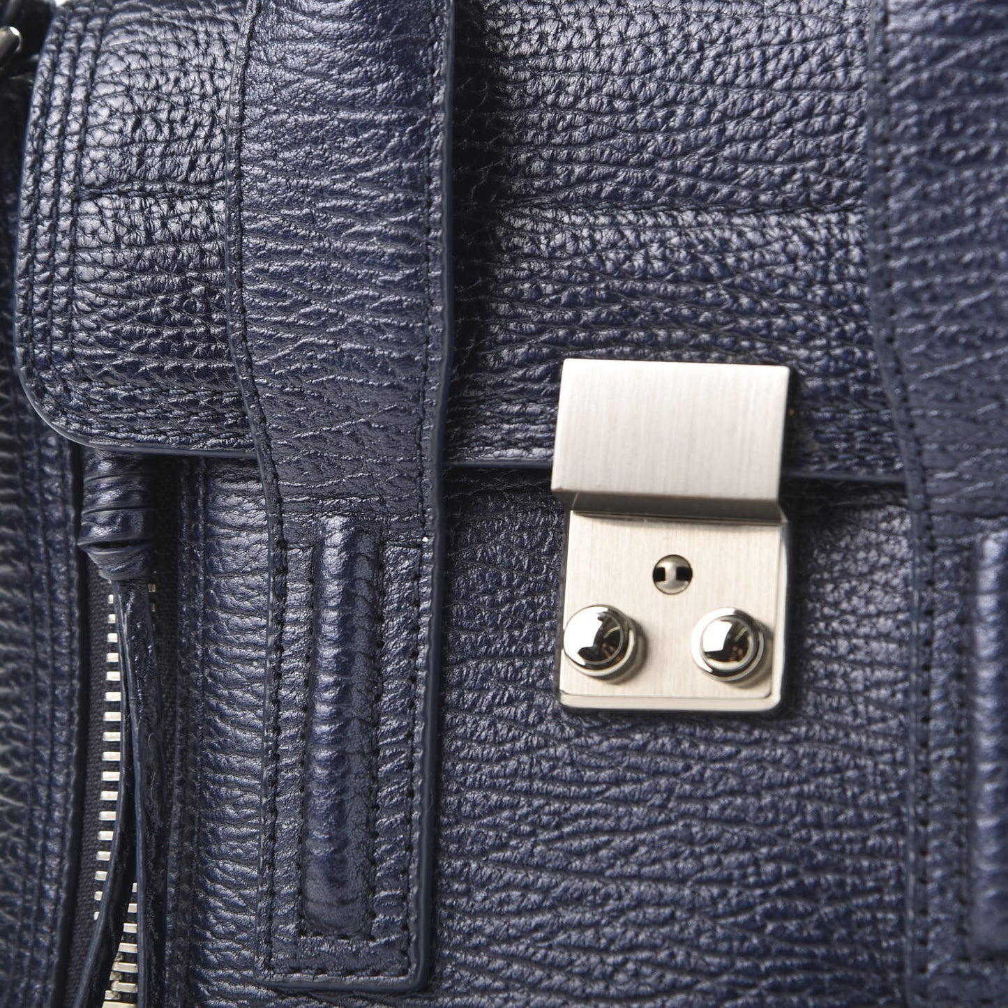 3.1 Textured Calfskin Mini Pashli Satchel Ink