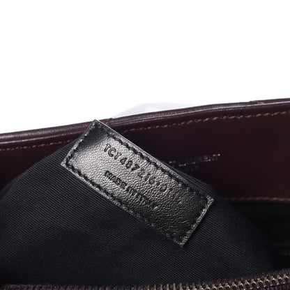 Saint Laurent Calfskin Y Quilted Monogram Medium Loulou Chain Satchel Amaranto 8 of 8