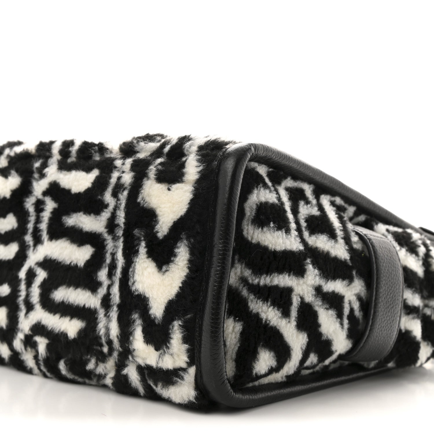 Marc Jacobs Polyester Cotton Oversized Monogram Medium Traveler Tote Bag Black Ivory 10 of 10