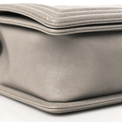 Chanel Caviar Quilted New Medium Boy Flap Grey 8 of 9