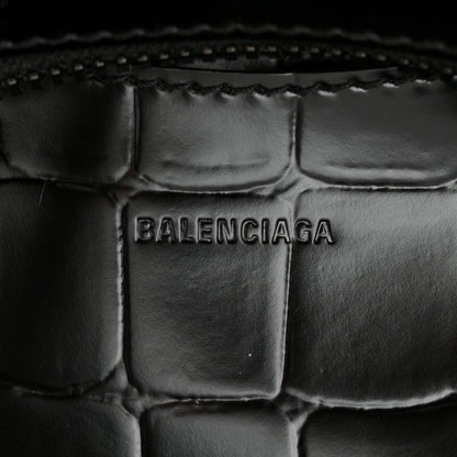 Balenciaga Semi Shiny Calfskin Crocodile Embossed Neo Classic Black Hardware Mini City Black 5 of 9