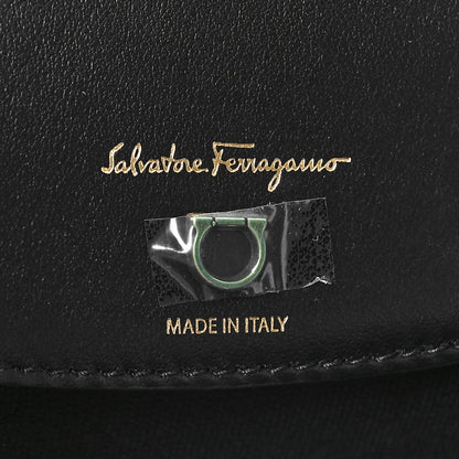 Salvatore Ferragamo Canvas Calfskin Gancini Bag Black 7 of 10