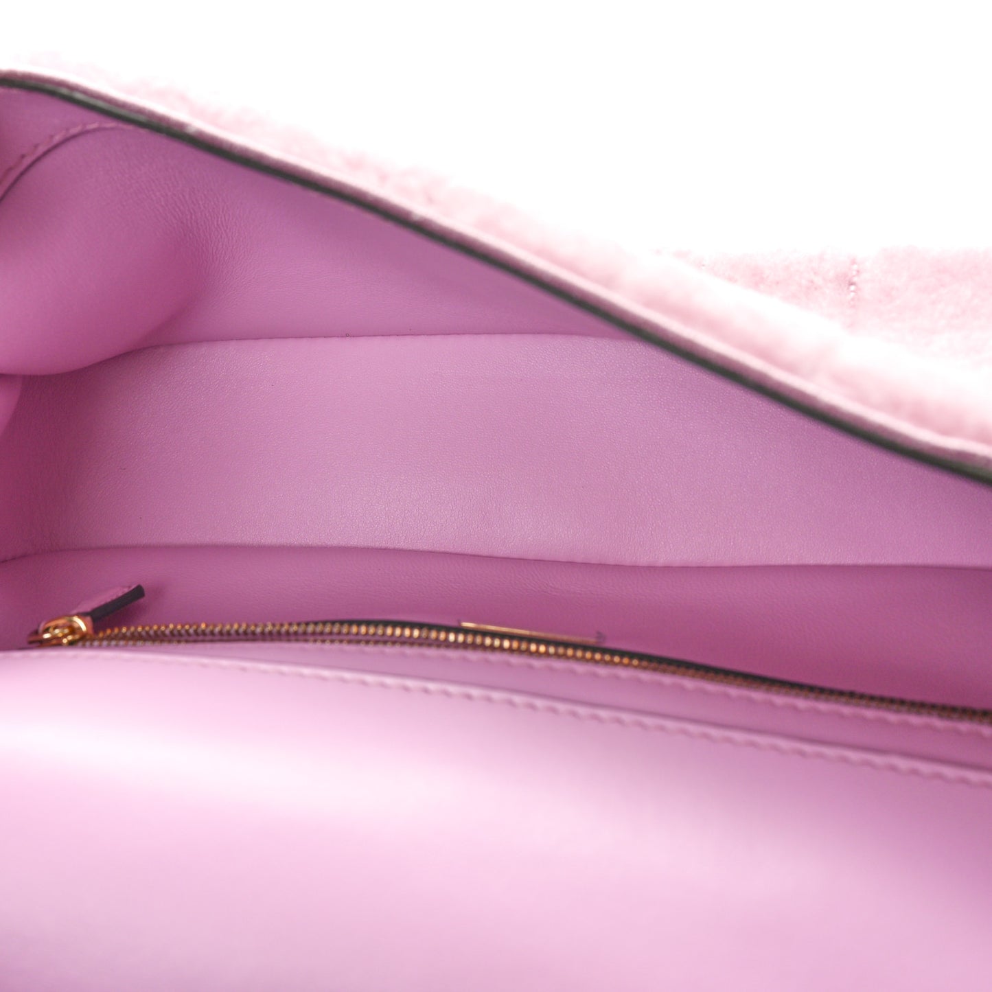 Sheepskin Crystal Beaded Baguette Violet