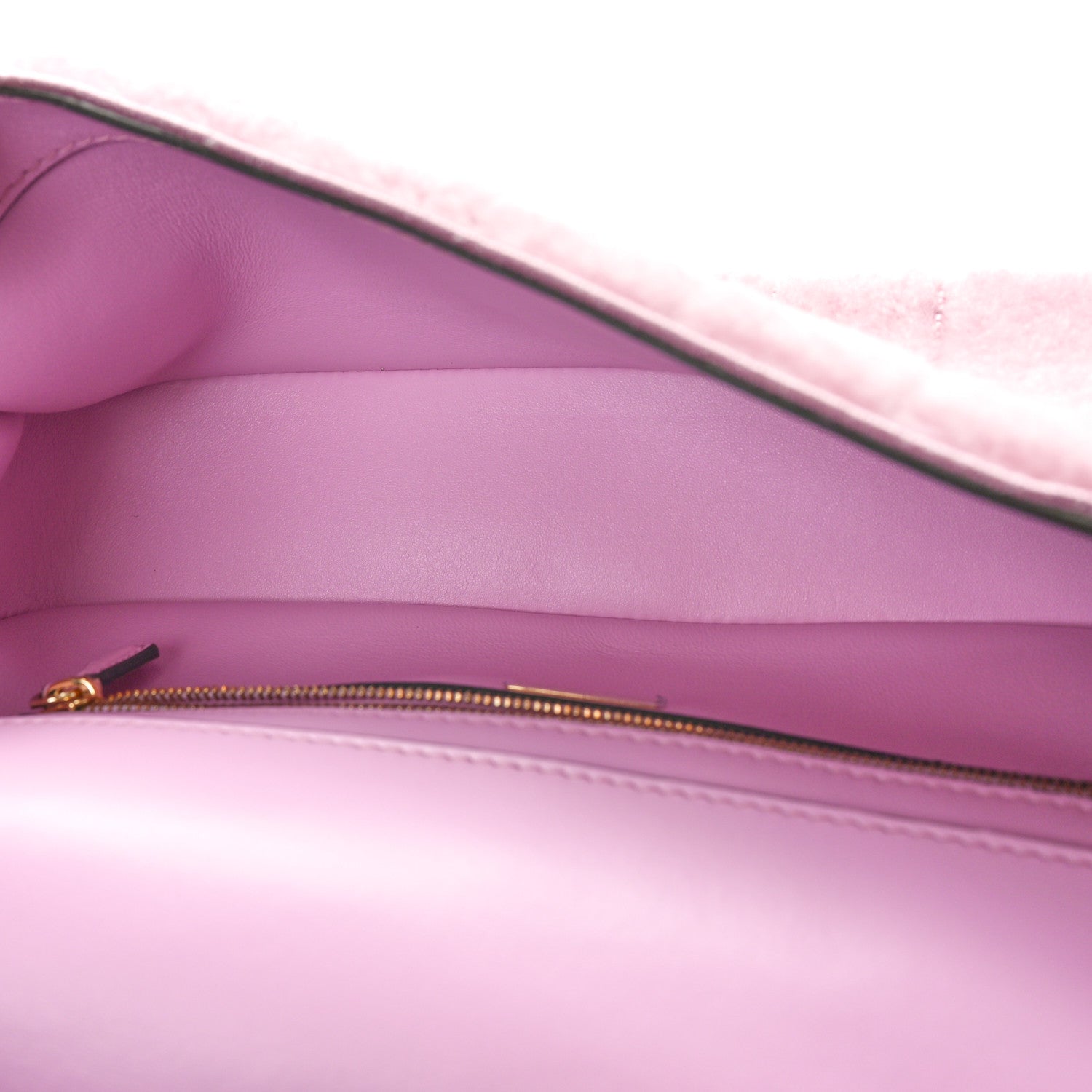 Fendi Sheepskin Crystal Beaded Baguette Violet 4 of 8