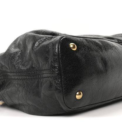Miu Miu Vitello Shine Zip Tote Black 9 of 10