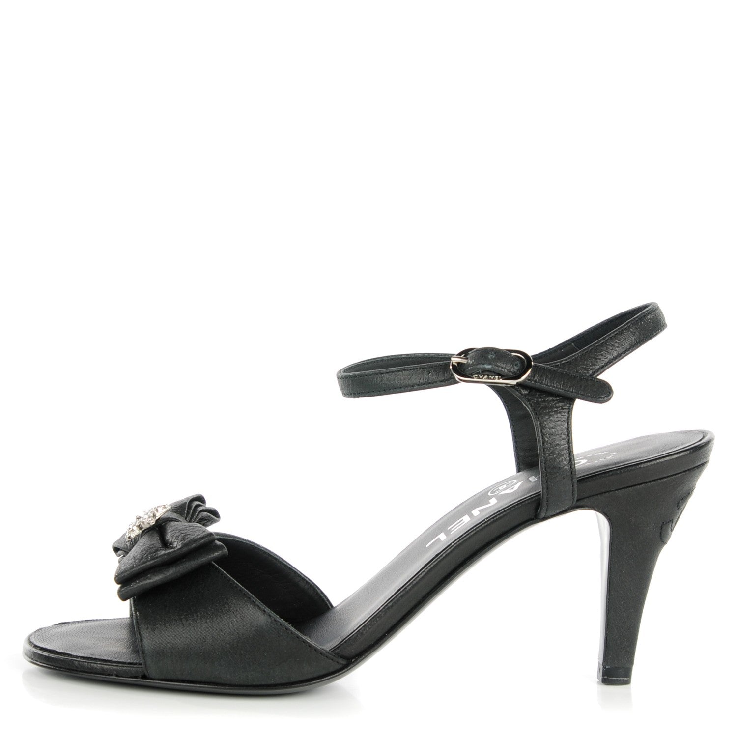 Chanel Glitter Buffalo Crystal Star Sandals 36 Black 1 of 7