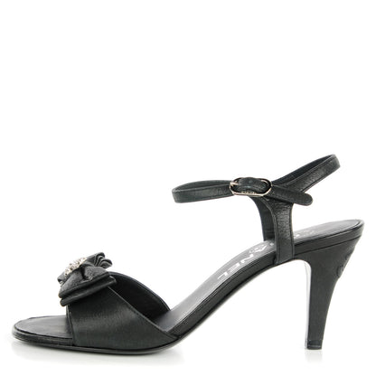 Chanel Glitter Buffalo Crystal Star Sandals 36 Black 1 of 7
