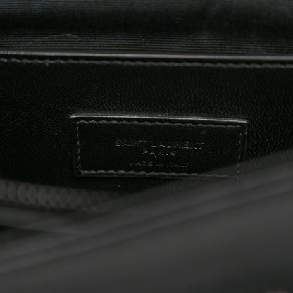 Saint Laurent Grain De Poudre Medium West Hollywood Monogram Fold-Over Black 6 of 10