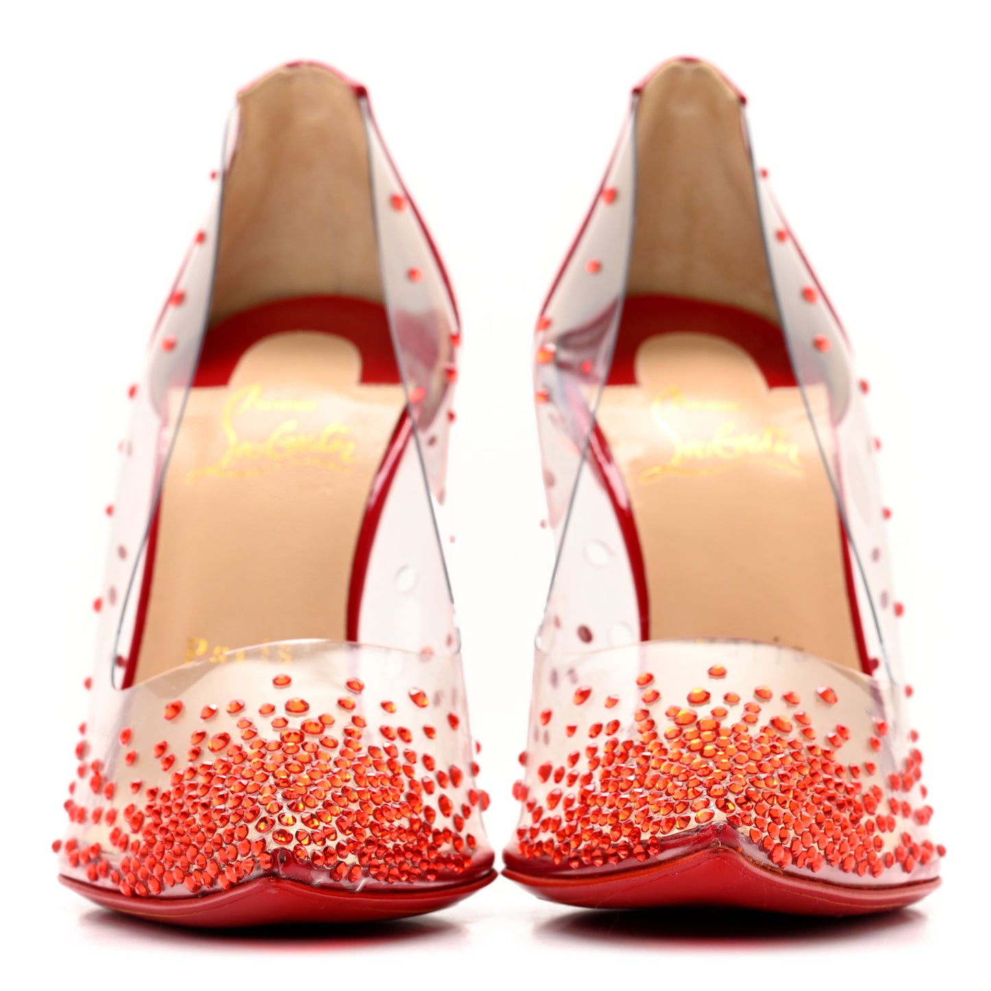 PVC Patent Degrastrass 100 Pumps 36.5 Red