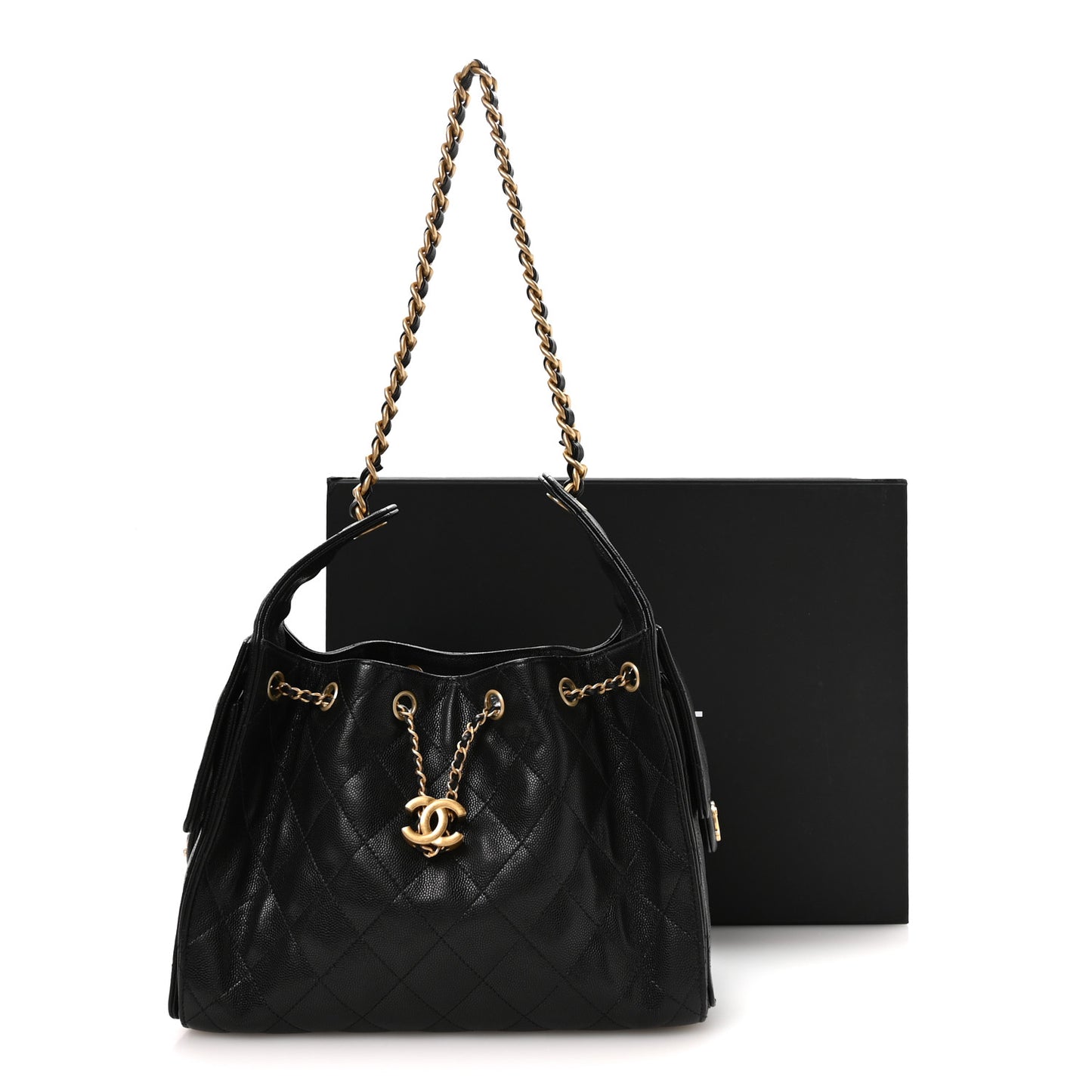 Caviar Quilted Small Chanel 25 Handbag Black