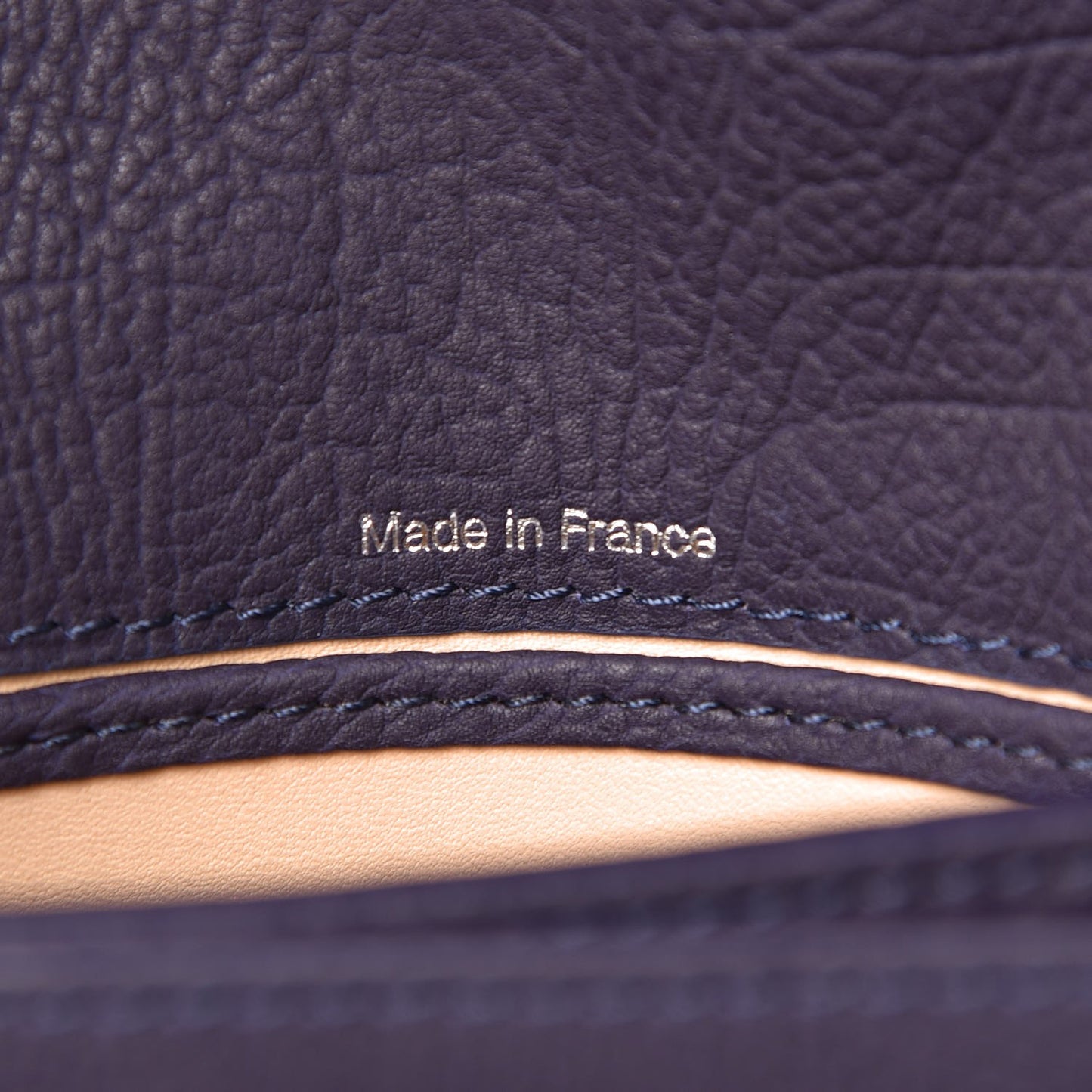 Crispy Calfskin Mini Le Mutin Saddle Navy
