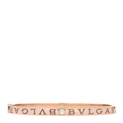 Bulgari 18K Rose Gold Diamond B.Zero1 Essential Bangle Bracelet L 3 of 4