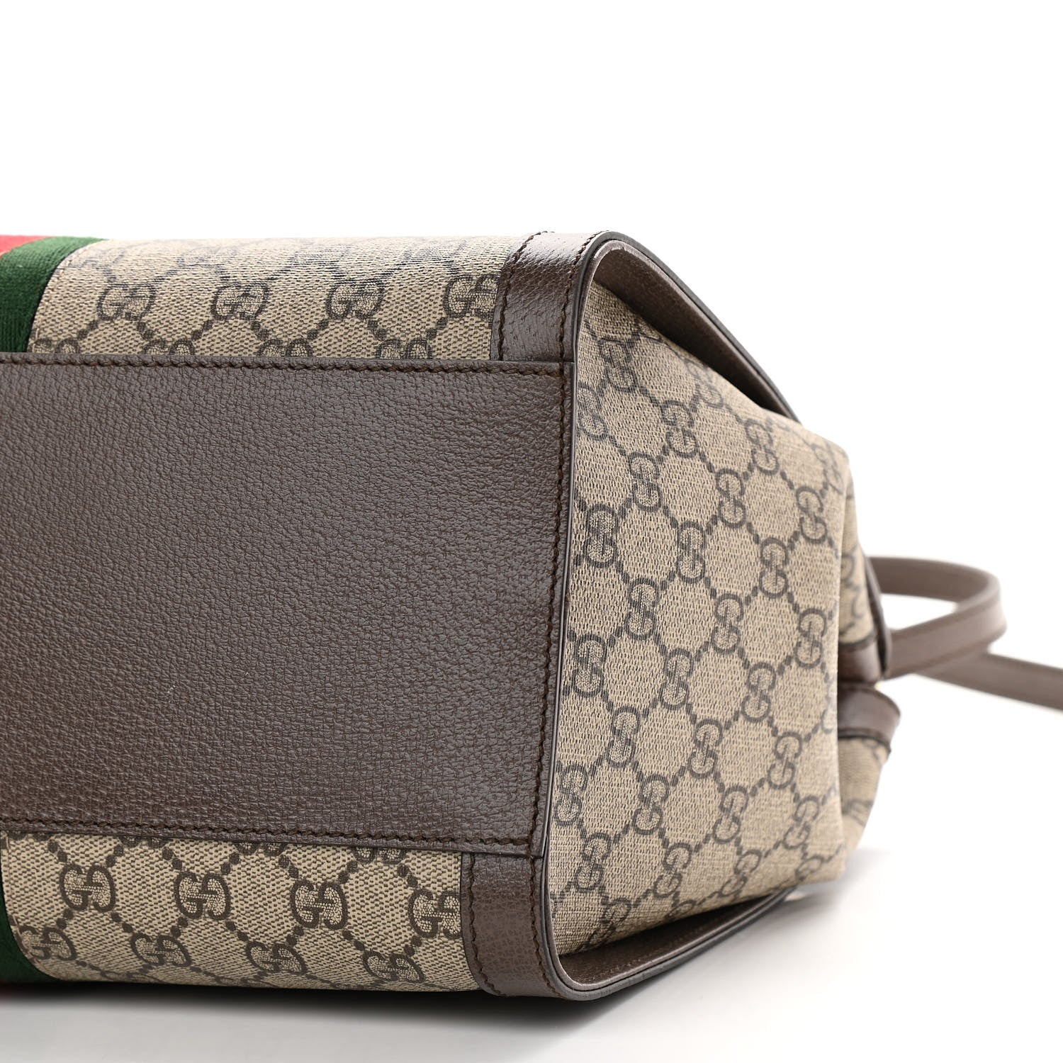 Gucci GG Supreme Monogram Web Medium Ophidia Tote Bag Brown 10 of 11