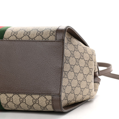 Gucci GG Supreme Monogram Web Medium Ophidia Tote Bag Brown 10 of 11