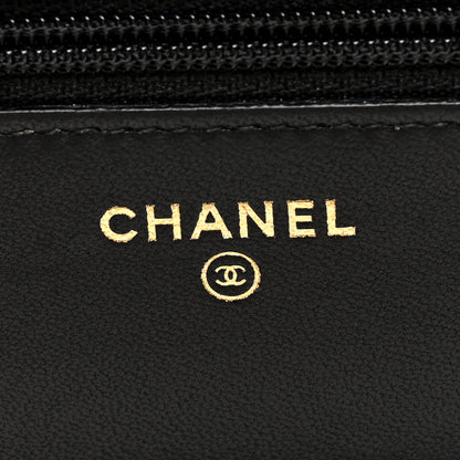 Chanel Lambskin Quilted Trendy CC Wallet On Chain WOC Black 6 of 10
