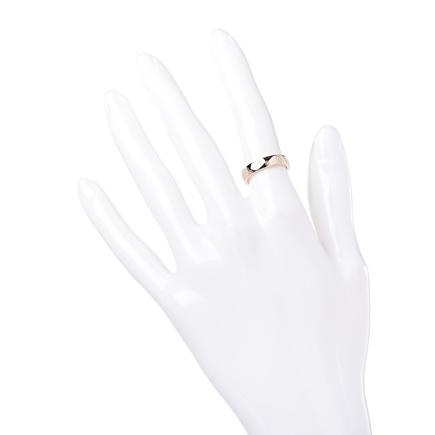Cartier 18K Pink Gold 4mm Happy Birthday Band Ring 49 5 2 of 4