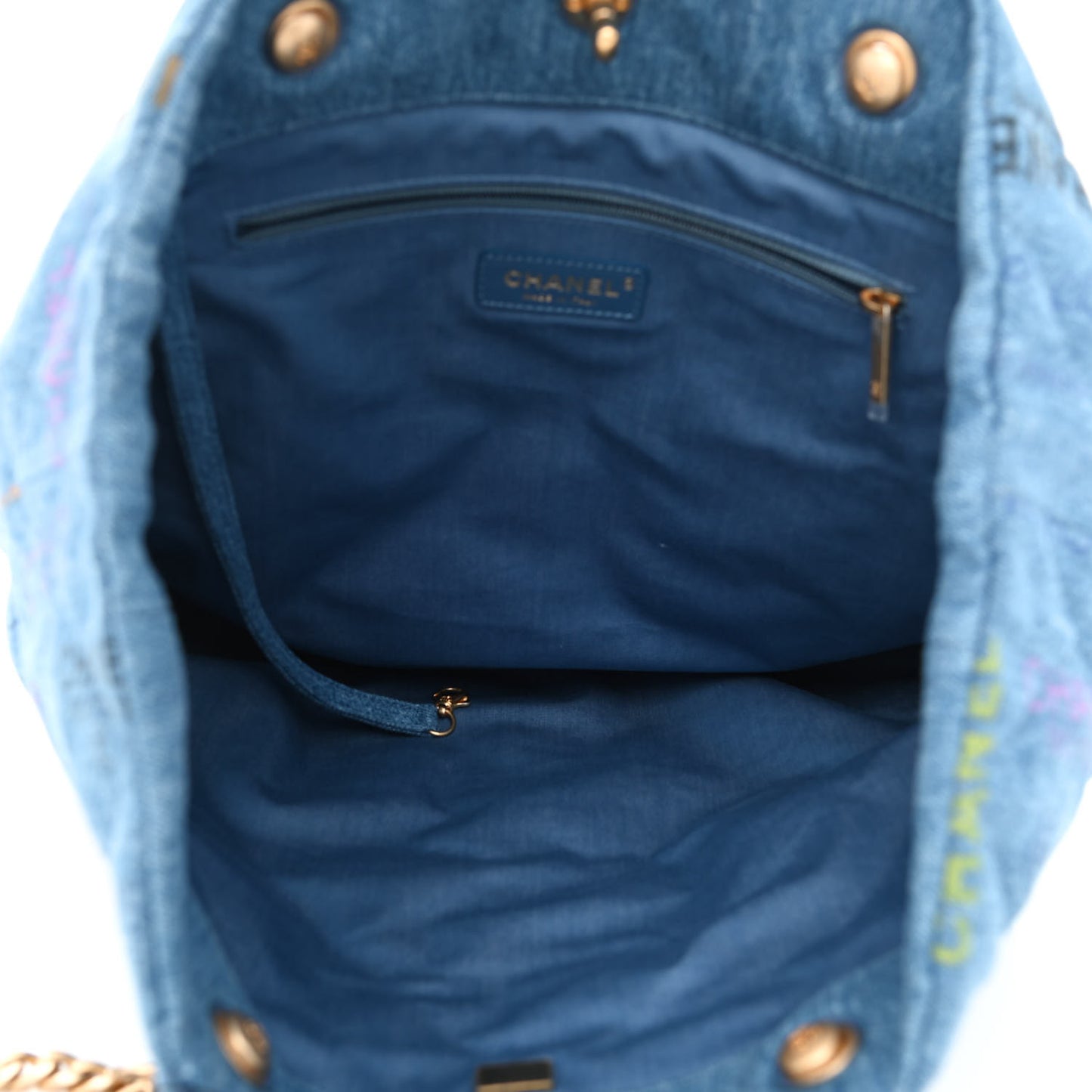 Denim Quilted Denim Mood Maxi Shopping Bag Blue Multicolor